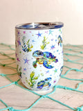 Stainless Steel 12oz Tumbler Starfish & Turtle