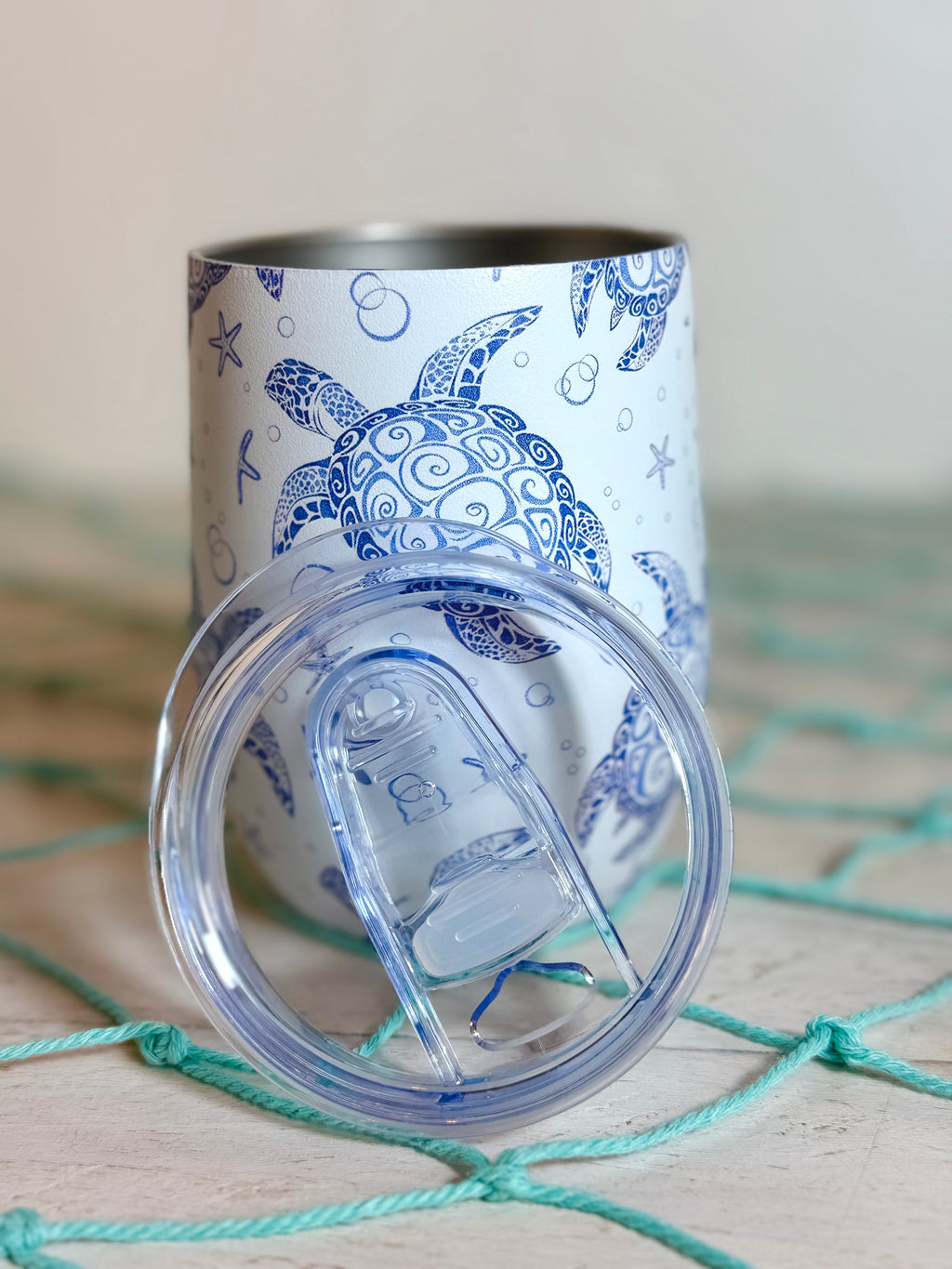 Stainless Steel 12oz Tumbler Blue Turtle