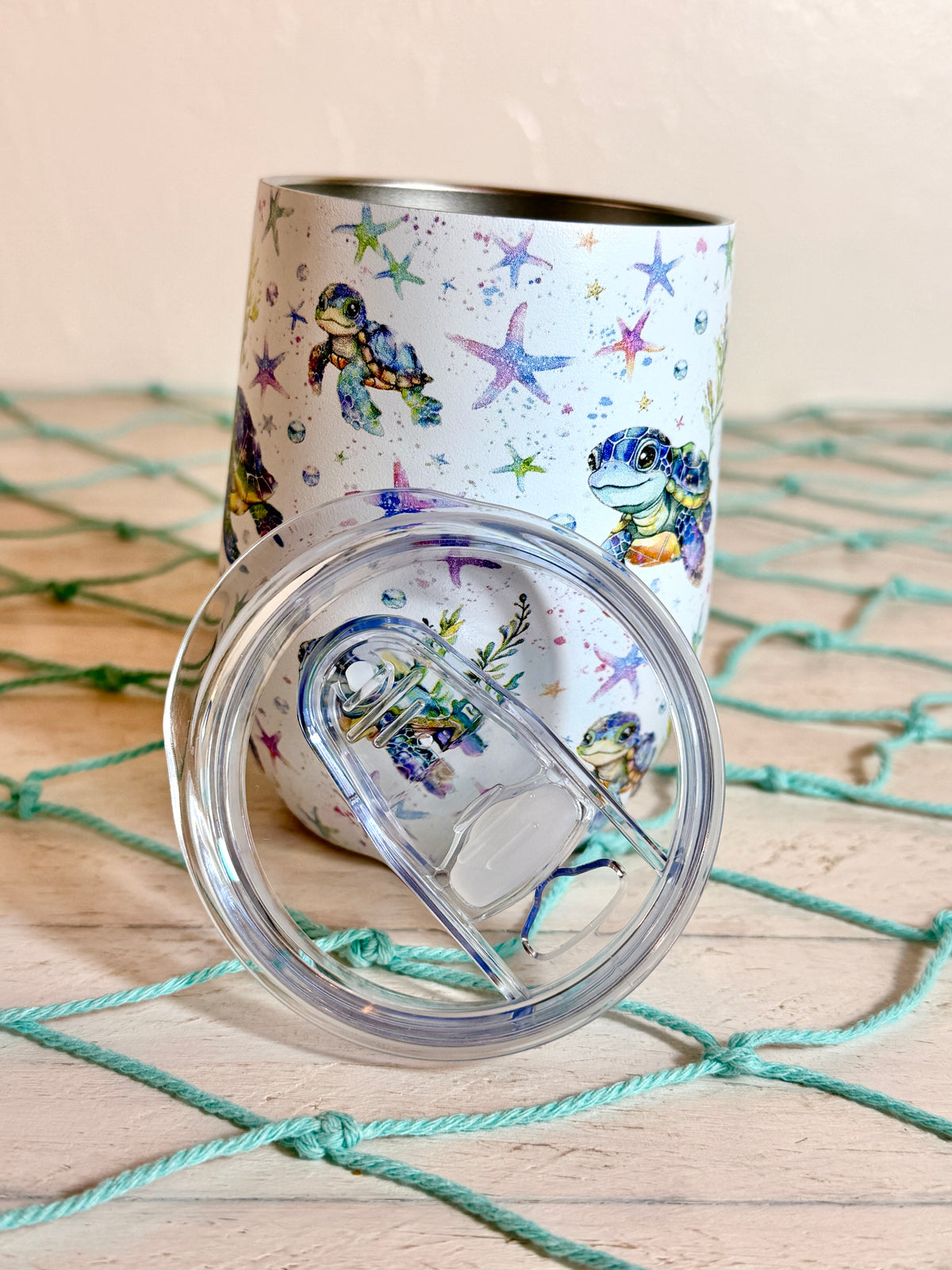 Stainless Steel 12oz Tumbler Starfish & Turtle